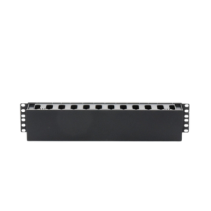 Organizador de Cables Horizontal de 2U para Rack de 19", Fabricado en Polímero Resistente a Deformaciones y Rayones (LP-ORG-02)
