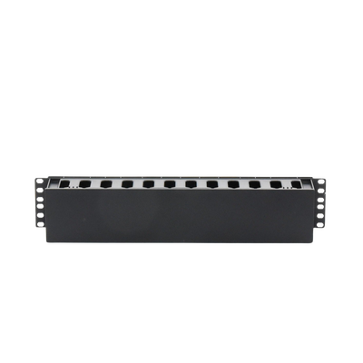 Organizador de Cables Horizontal de 2U para Rack de 19", Fabricado en Polímero Resistente a Deformaciones y Rayones (LP-ORG-02)
