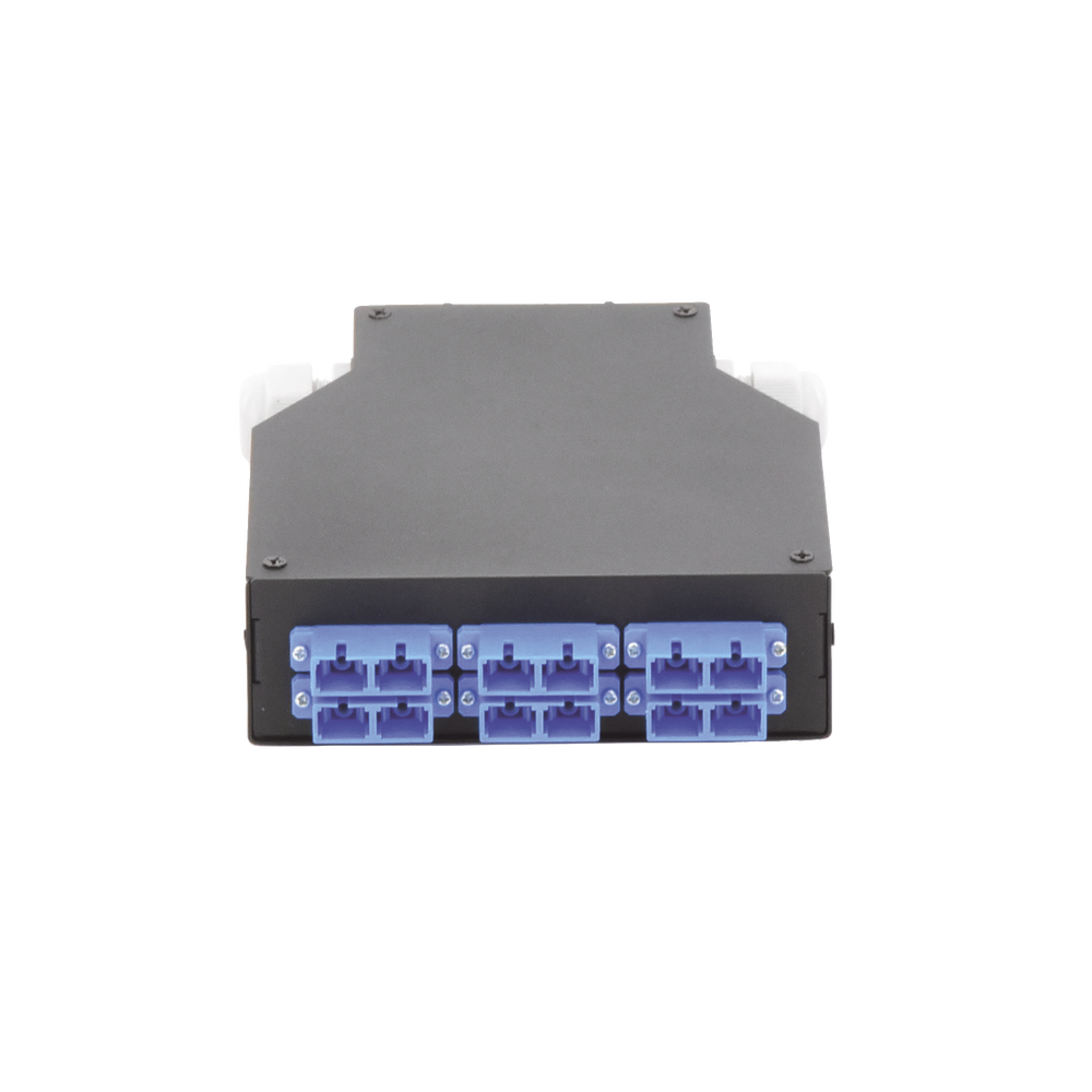 Distribuidor de Fibra ?ptica para Riel Din, 6 Acopladores SC/UPC Duplex Monomodo con Charola de Empalme