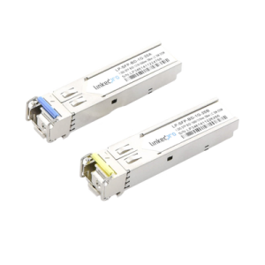 Transceptores Ópticos Bidireccionales SFP (Mini-Gbic) / Monomodo 1310 & 1550 nm / 1.25 Gbps / 1000BASE-BX / Conector LC/UPC Simplex / DDM / Hasta 20 km / 2 Piezas  (LP-SFP-BD-1G-20)