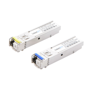 Transceptores Ópticos Bidireccionales SFP (Mini-Gbic) / Monomodo 1310 & 1550 nm / 1.25 Gbps / 1000BASE-BX / Conector LC/UPC Simplex / DDM / Hasta 3 km / 2 Piezas  (LP-SFP-BD-1G-3)