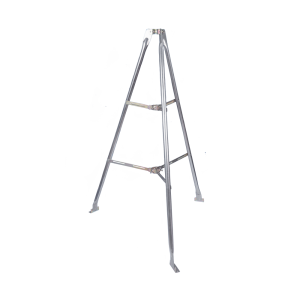 Montaje de tripie para exterior, altura total del tripie 1.52 m. Compatible con mástiles de hasta 3 m de largo 1  1/4 a 2" de diámetro