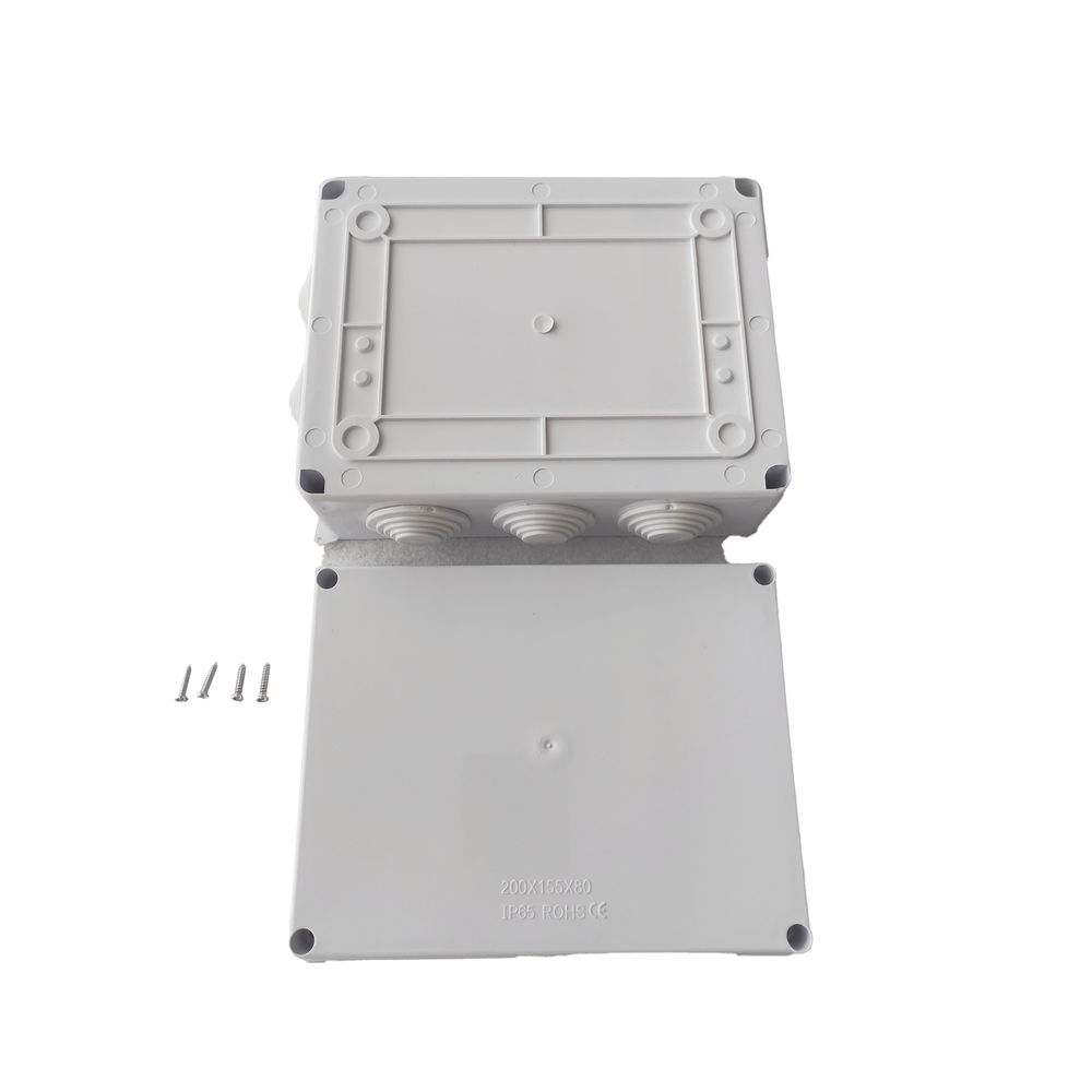Caja de Conexiones Impermeable IP65, 10 Entradas, Dimensiones 200 x 155 x 80 mm, para Instalaciones Industriales, Comerciales y Residenciales, Incluye Tornillería para su Instalación - Image 3