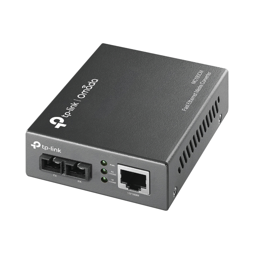 Convertidor Fibra Óptica Multimodo / 1 Puerto RJ45 10/100 Mbps / Puerto Fibra Óptica SC 100 Mbps / Hasta 2 Km / Plug and Play