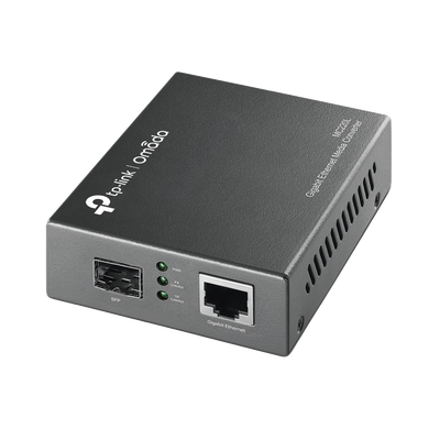 Convertidor Fibra Óptica Monomodo o Multimodo / 1 Puerto SFP 1000 Mbps / 1 Puerto RJ45 10/100/1000 Mbps / Plug and Play (MC220L)