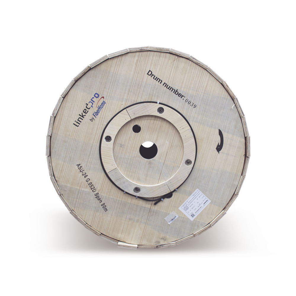 Carrete de 4 km de Fibra ?ptica A?rea Mini ADSS (ASU) G.652D, Monomodo de 24 Hilos, Exterior, Span 80, Loose Tube - Image 2