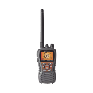 Radio portátil marino flotante y sumergible con función de eliminación de agua de la bocina mediante vibración, potencia de RF de 6 Watts.