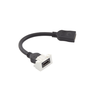 Adaptador HDMI con Pigtail Hembra-Hembra, Para V?deo 720, 1080p, 4K UHD Compatible con Faceplates MAX Siemon de 2 Salidas, Color Blanco