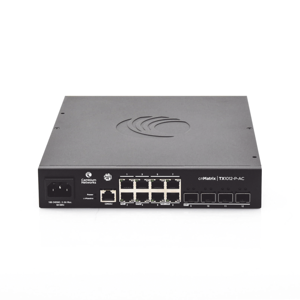 Switch cnMatrix TX1012-AC-P PoE Ideal para WISP / 8 Puertos Gigabit PoE + 4 SFP+ / PoE Budget 200W /Capa 2 y Capa 3 / Gestión Gratuita Desde la Nube - Image 4