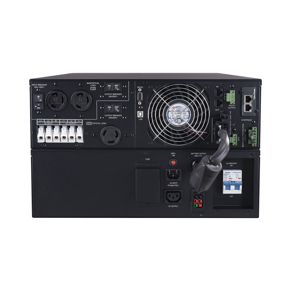 UPS de 10000 VA/10000 W, Online Doble Conversión, 200 - 240 Vac de Entrada, 200 - 240 Vac de Salida, Terminal Hardwired, Onda Senoidal Pura, Torre o Rack de 6 UR, Con 3 Tomas NEMA L6-30R - Image 4