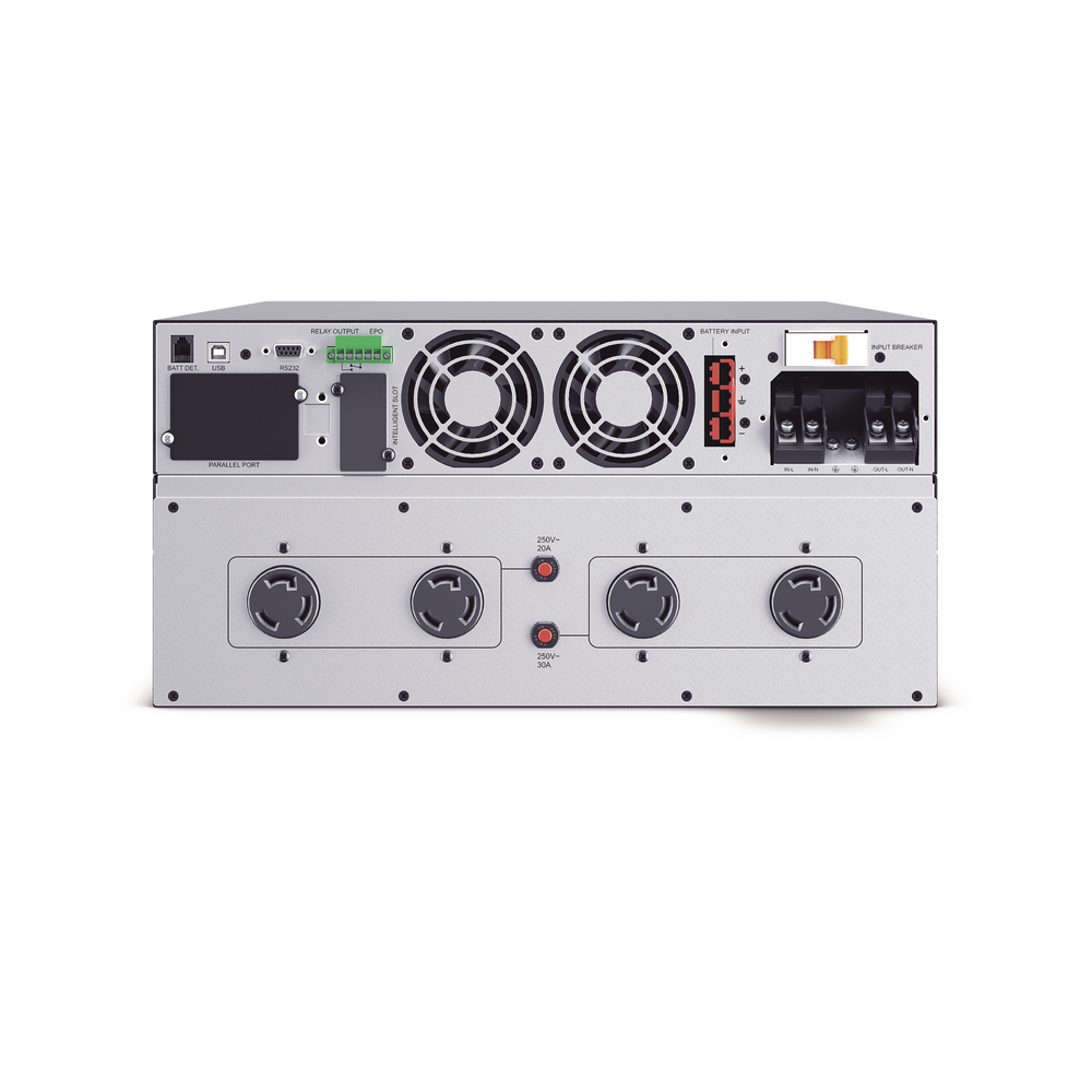 UPS de 6000 VA/5400 W, Online Doble Conversión, 200 - 240 Vac de Entrada Hardwire, Onda Senoidal Pura, Torre o Rack de 6 UR, Con 2 Tomas NEMA L6-20R y 2 NEMA L6-30R - Image 4