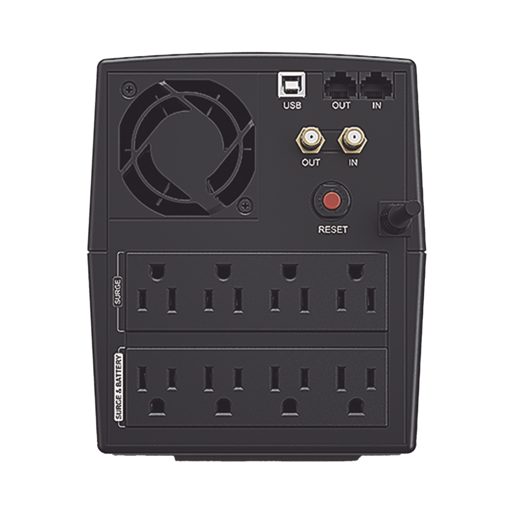 UPS de 1500 VA/900 W, Topología Línea Interactiva, Entrada 120 Vca NEMA 5-15P, y 8 Salidas NEMA 5-15R, Con Regulador de Voltaje (AVR) - Image 3