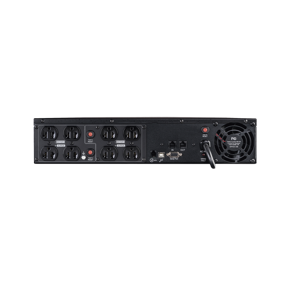 UPS de 1500 VA/1050 W, Topología Línea Interactiva, Entrada 120 Vca NEMA 5-15P, Onda Senoidal Pura, Torre o Rack 2 UR, Con 8 Tomas NEMA 5-15R - Image 4