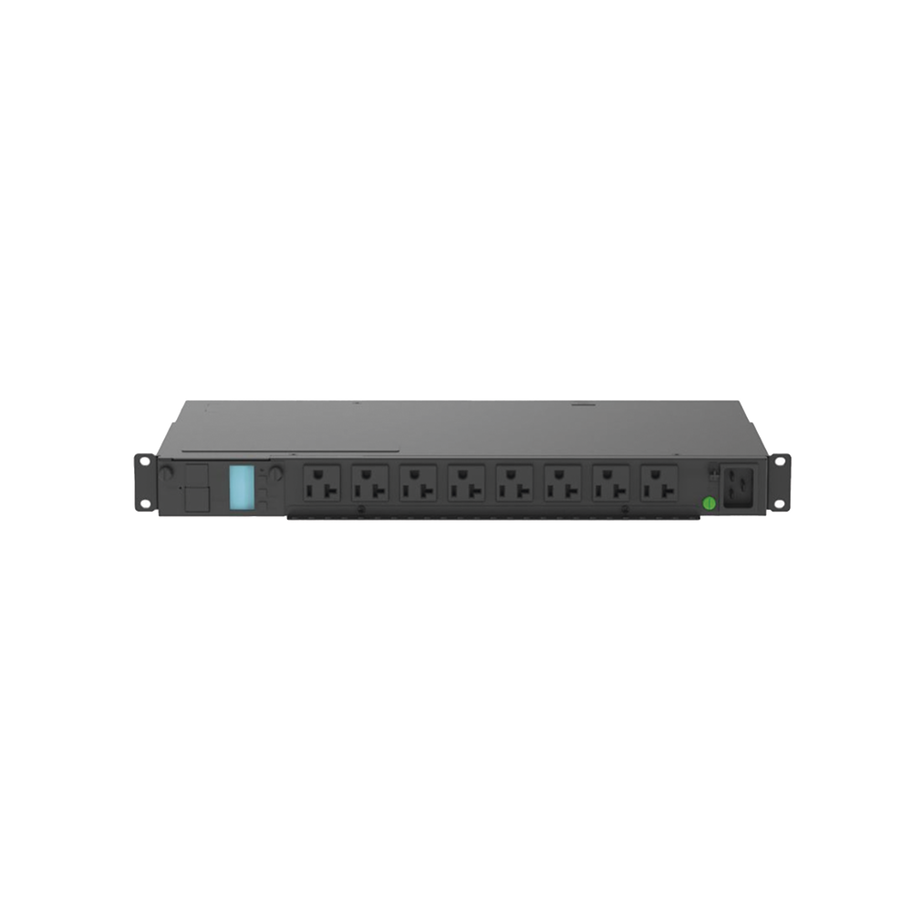 PDU Monitoreable (MI) para Distribución de Energía, Enchufe de Entrada NEMA 5-15P, Con 8 Salidas 5-20R, Horizontal 19in, 120 Vca, 15 Amp, 1UR - Image 2