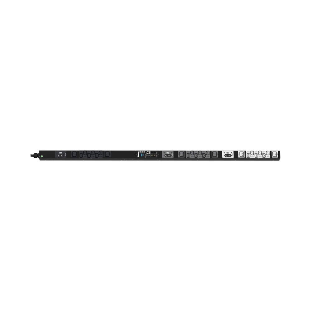 PDU Monitoreable (MI) para Distribución de Energía, Enchufe de Entrada NEMA L21-30P, Con 18 Salidas C13 y 6 C19, de Instalación Vertical, 208 Vca, 30 Amp
