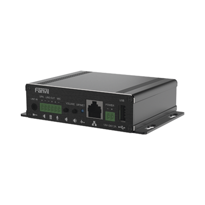 Gateway para Voceo IP/SIP, Entrada de audio (3.5mm), salida de amplificador integrado de hasta 30W, puerto USB (reproducción de MP3), (PA3F)