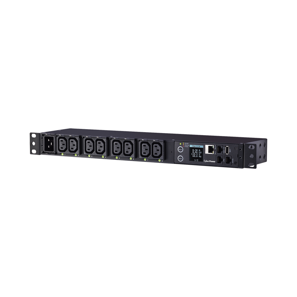 PDU Switchable y Monitoreable por Toma, para Distribución de Energía, Entrada 200-240 Vca NEMA L6-20P, Con 8 Salidas C13, Horizontal 19in, 2UR - Image 2