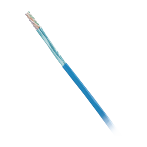 Bobina de Cable Blindado F/UTP de 4 Pares, Cat6, LSZH (Libre de Gases T?xicos), Color Azul, 305 Metros (1000 Pies)