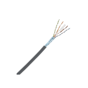 Bobina de Cable Blindado F/UTP de 4 Pares, Cat6A, Soporte de Aplicaciones 10GBase-T, LSZH (Libre de Gases T?xicos), Color Negro, Para Interior, 305 Metros (1000 Pies)