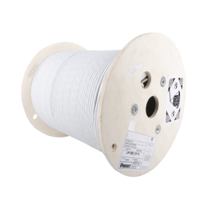 Bobina de Cable Blindado F/UTP de 4 Pares, Cat6A, Soporte de Aplicaciones 10GBase-T, LSZH (Libre de Gases T?xicos), Color Blanco, 305 Metros (1000 Pies)
