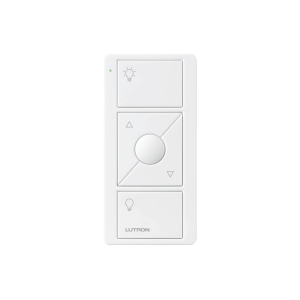 Control remoto PICO 3 botones encender/apagar, subir/bajar intensidad, color blanco, complemente con un atenuador Caseta, RA2, RadioRa2.