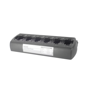 Multicargador rápido de escritorio de 6 cavidades para radios Motorola CP150 / CP200 / CP250 / EP450 / PR400/DEP450. Para uso con baterías Ni-Cd, Ni-MH, Li-Ion, Li-Po.
