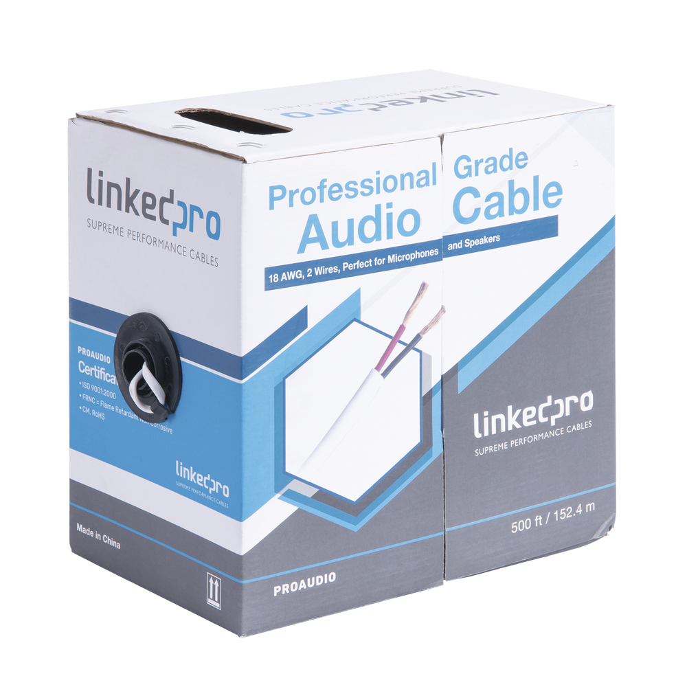 Cable para Audio Profesional de 2 Conductores Calibre 18 para Aplicaciones de Audio y Automatizaci?n Bobina de 152 Metros (500 Pies)