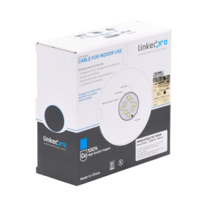 Bobina de Cable de 100 Metros (328.08 Pies), Cat5e, 24 AWG, Color Gris, UL, para Aplicaciones en Videovigilancia, Redes de Datos. Uso Interior (PRO-CAT-5E-LITE/100M)