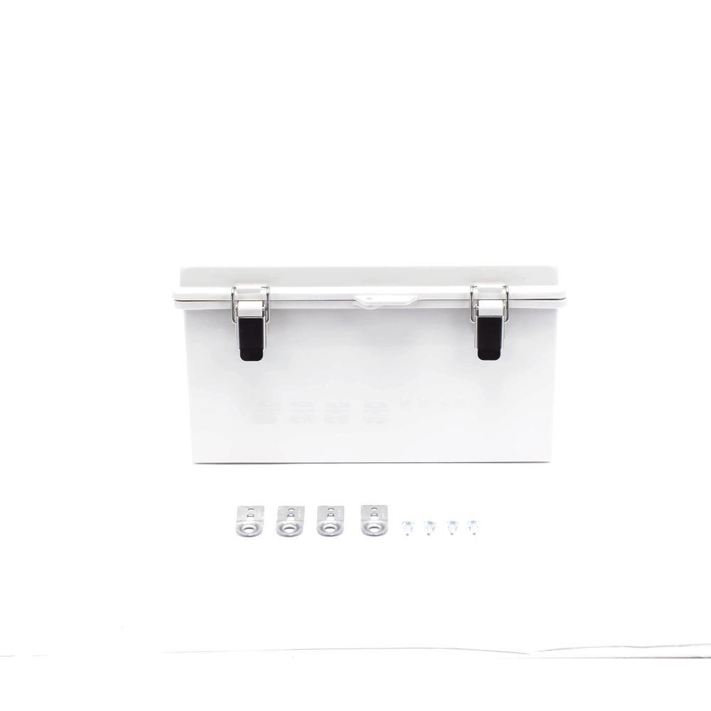 Gabinete de Plástico ABS, Uso en Intemperie ip66 (300 x 300 x 180 mm) Cierre por Broche Inoxidable y Permite Cerrado con Candado y Llave (Perno 5mm) No Incluido - Image 7
