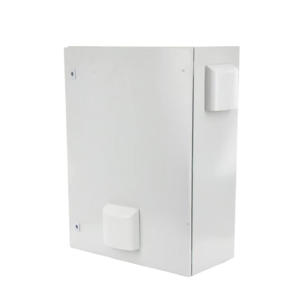 Gabinete Ventilado de Acero IP55 Uso en Exterior (400 x 600 x 250 mm) con Placa Trasera Interior Metálica y Compuerta Inferior Atornillable. Incluye Ventilador, Ventilas, filtros, Chapas y Llave T. - Image 4
