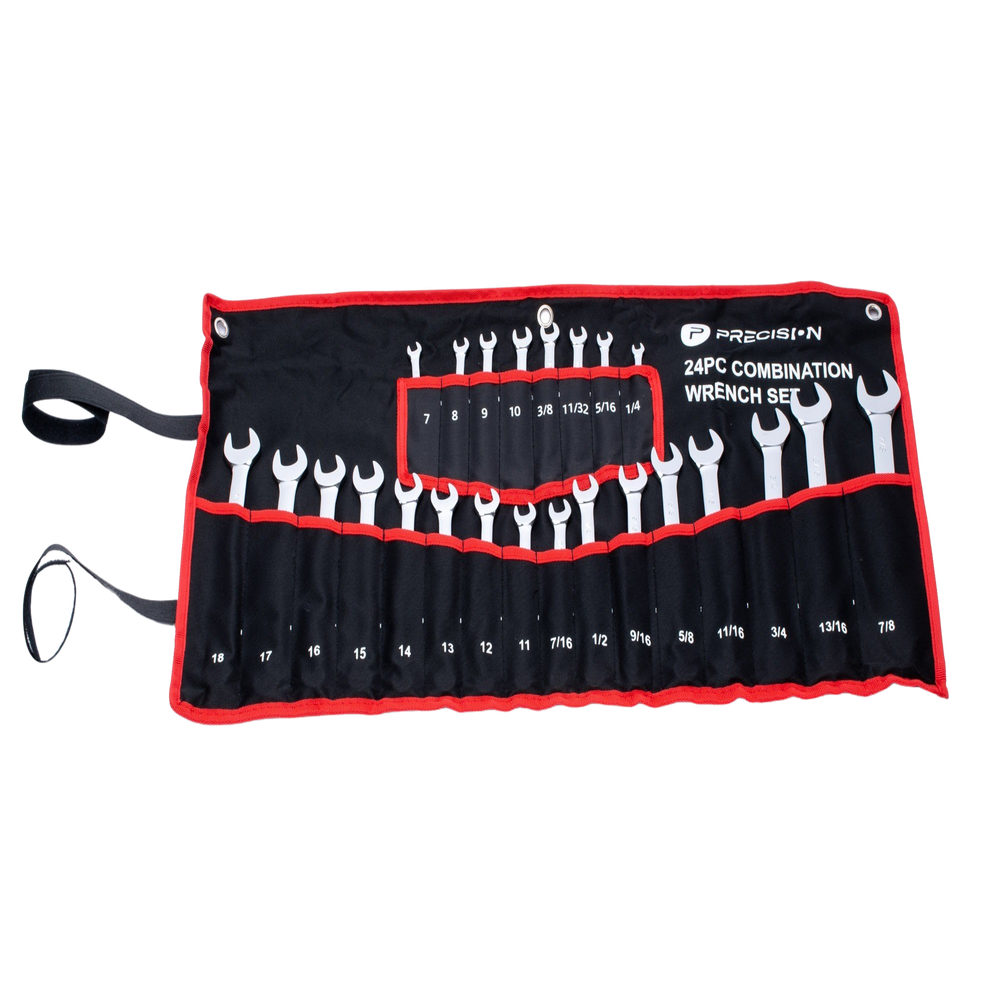Juego de 24 Llaves Combinadas Métricas e Inglesas con Estuche. - Image 2