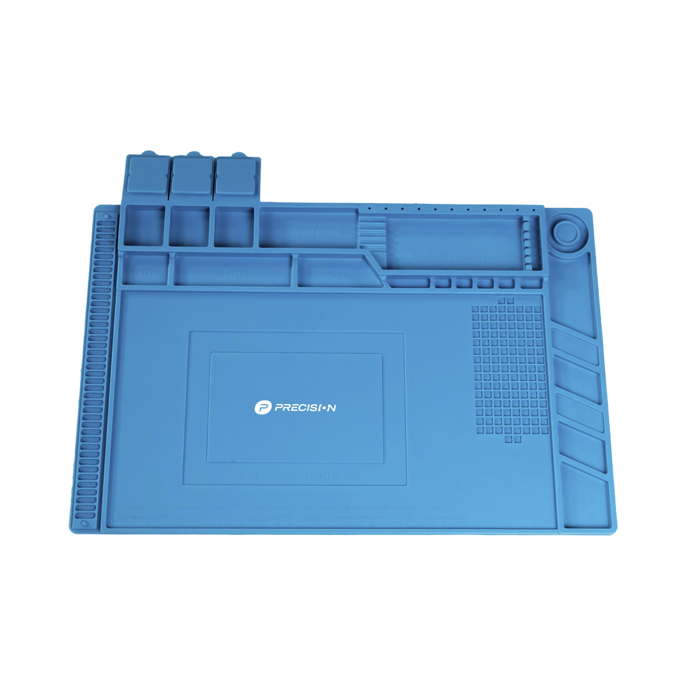 Tapete de silicona de 45 x 30 cm, resistente al calor con áreas magnéticas y de almacenamiento de componentes, ideal para la reparación de equipos y tarjetas electrónicas. - Image 2