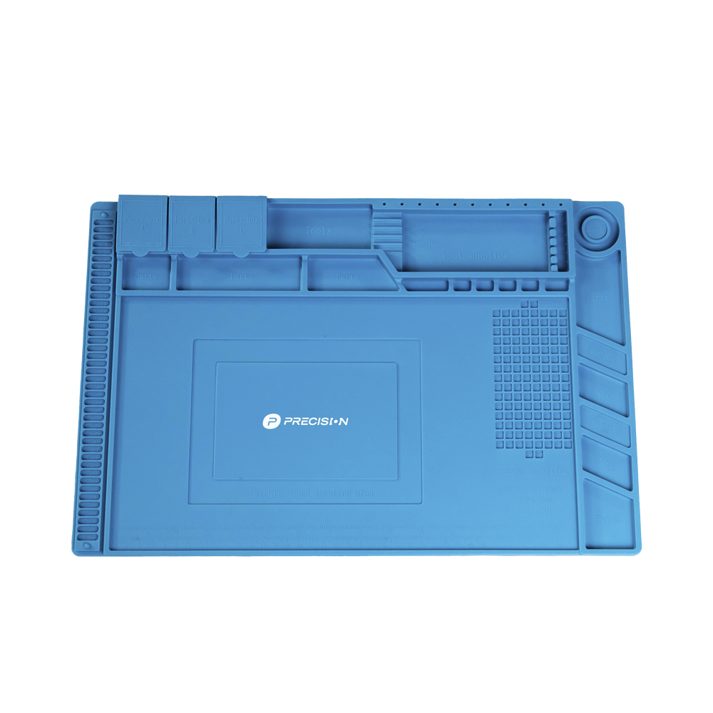 Tapete de silicona de 45 x 30 cm, resistente al calor con áreas magnéticas y de almacenamiento de componentes, ideal para la reparación de equipos y tarjetas electrónicas. - Image 3