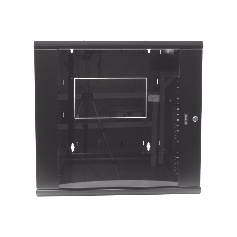Gabinete PanZone de Montaje en Pared, de 19in, Puerta con Ventana de Seguridad, 12 UR, 762mm de Profundidad, Color Negro - Image 2