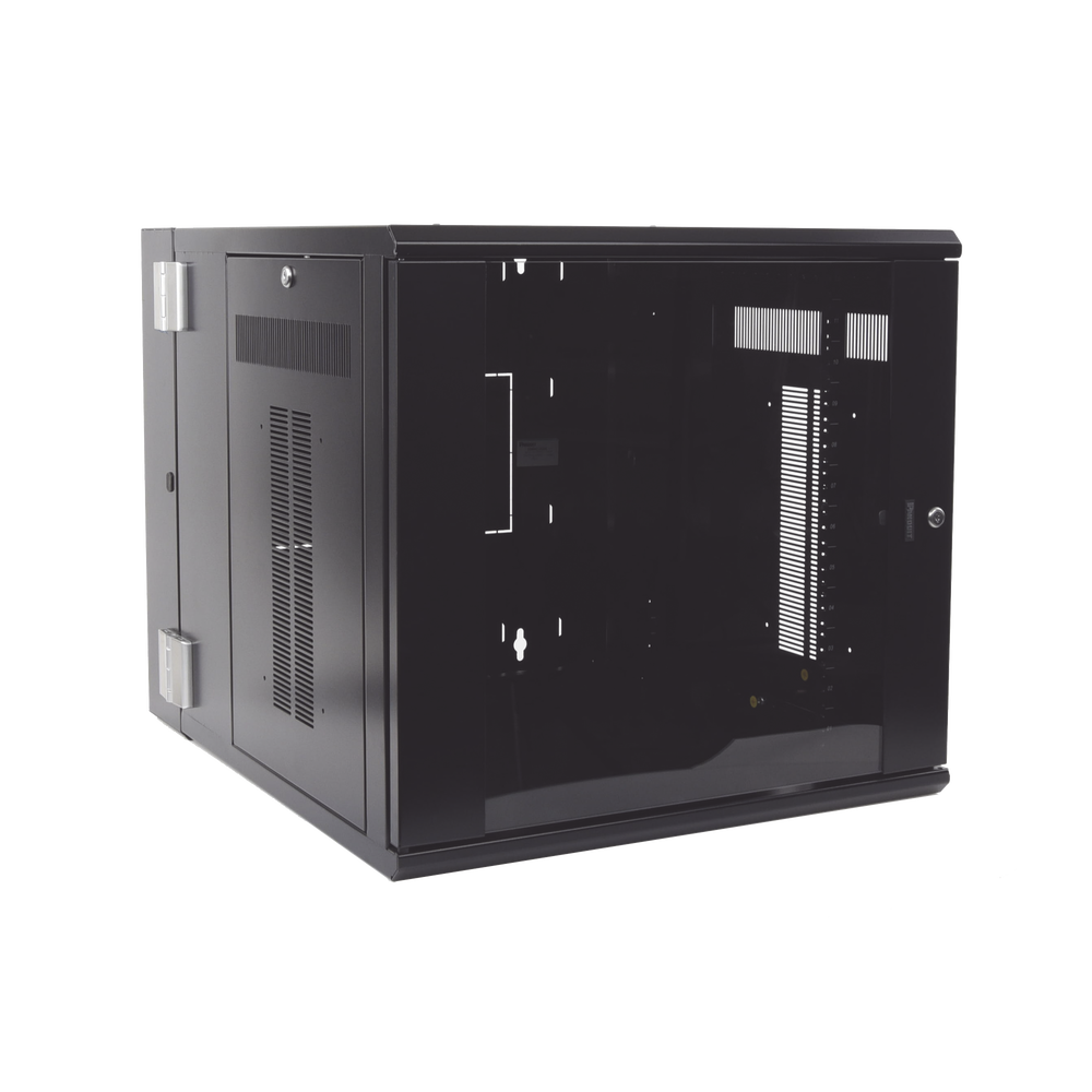 Gabinete PanZone de Montaje en Pared, de 19in, Puerta con Ventana de Seguridad, 12 UR, 762mm de Profundidad, Color Negro - Image 3