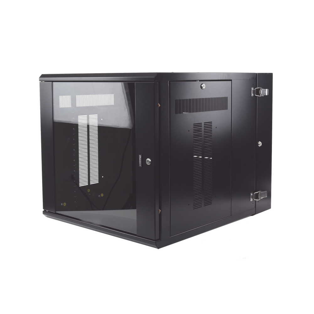 Gabinete PanZone de Montaje en Pared, de 19in, Puerta con Ventana de Seguridad, 12 UR, 762mm de Profundidad, Color Negro - Image 4