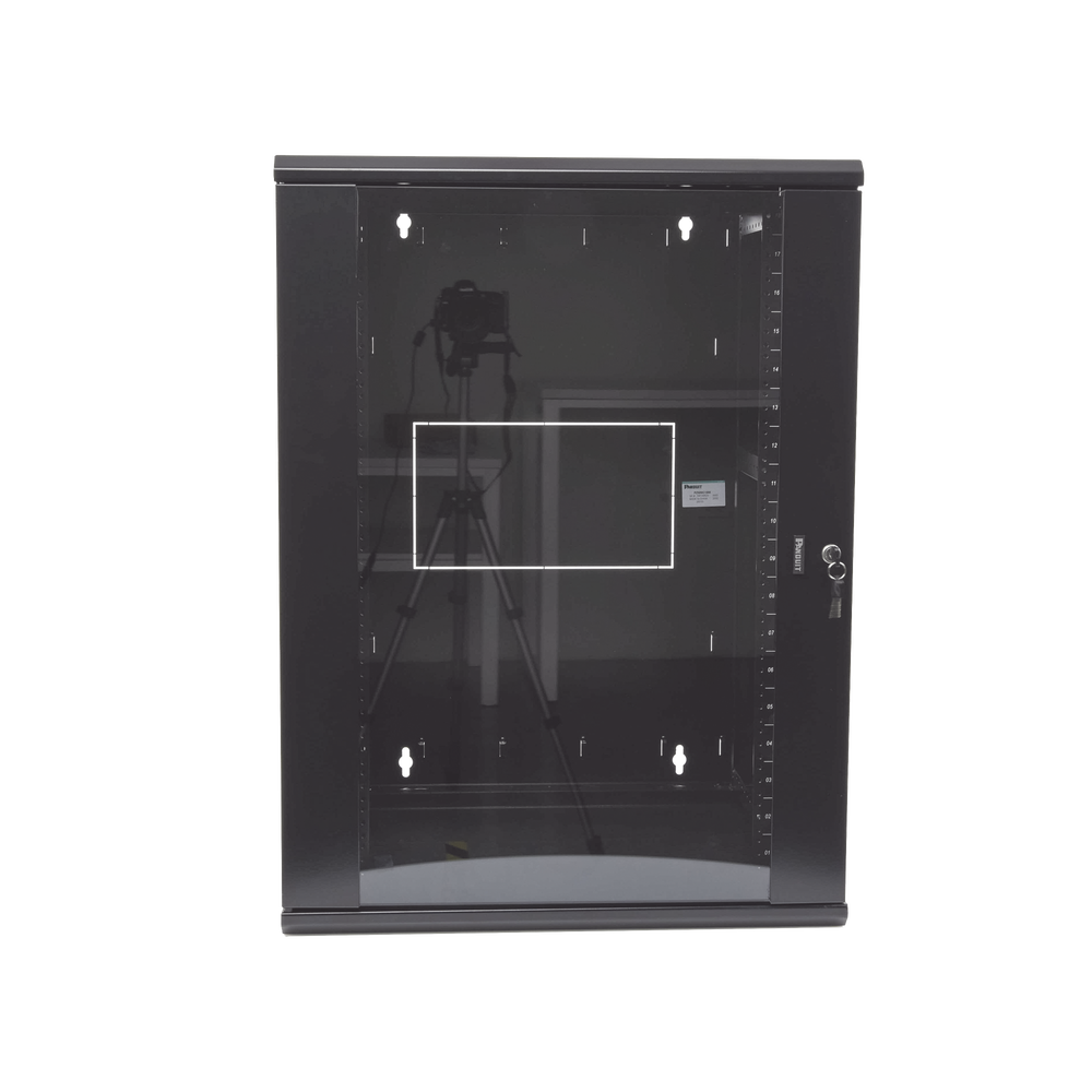 Gabinete PanZone de Montaje en Pared, de 19in, Puerta con Ventana de Seguridad, 18 UR, 635mm de Profundidad, Color Negro - Image 2