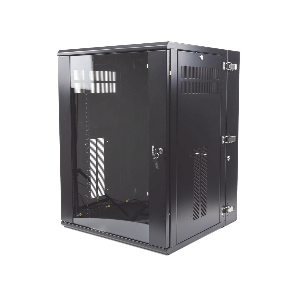 Gabinete PanZone de Montaje en Pared, de 19in, Puerta con Ventana de Seguridad, 18 UR, 635mm de Profundidad, Color Negro - Image 3