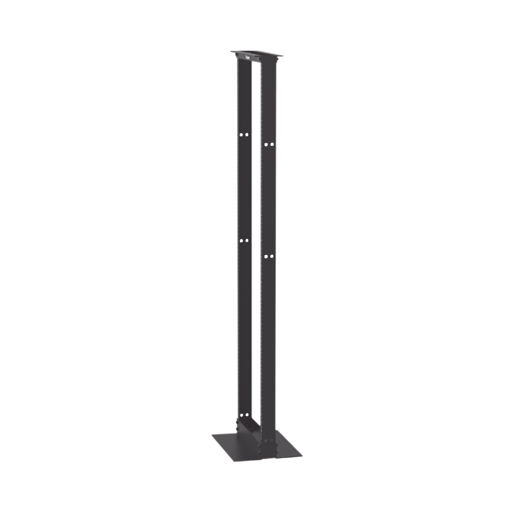 Rack de Dos Postes Estándar de 19 in, Rieles Numerados y Roscados #12-24, Fabricado en Aluminio, 45 Unidades de Rack, Color Negro - Image 3