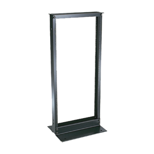 Rack de Dos Postes Estándar de 19 in, Rieles Numerados y Roscados #12-24, Fabricado en Aluminio, 24 Unidades de Rack, Color Negro
