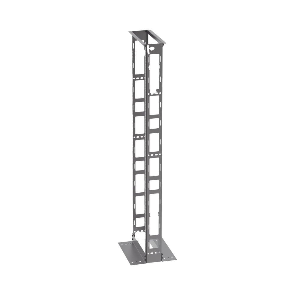Rack de Dos Postes Estándar de 19 in, Rieles Numerados y Roscados #12-24, 6 in de Profundidad, Fabricado en Acero, 45 Unidades de Rack, Color Negro - Image 3