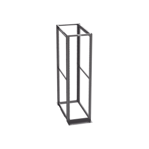 Rack de Cuatro Postes Estándar de 19", Rieles Con Orificio Para Tuerca Enjaulada, Profundidad Máxima de 41.5 in, 45 Unidades de Rack, Color Negro