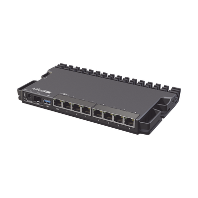 (RB5009UG+S+IN) RouterBoard, CPU 4 Núcleos, 8 Puertos Gigabit, 1 SFP+, Solo RouterOS v7 (RB5009UG+S+IN)