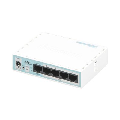 (hEX lite) RouterBoard, 5 Puertos Fast Ethernet (RB750R2)