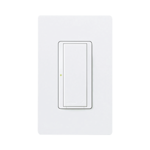(RadioRA2) Switch on/off  RRD-8S-DV-WH de doble voltaje, un solo polo 120V/, 8A/, 1/10HP 3A en motores, apaga y enciende iluminación ó motor, NO requiere cable neutro.