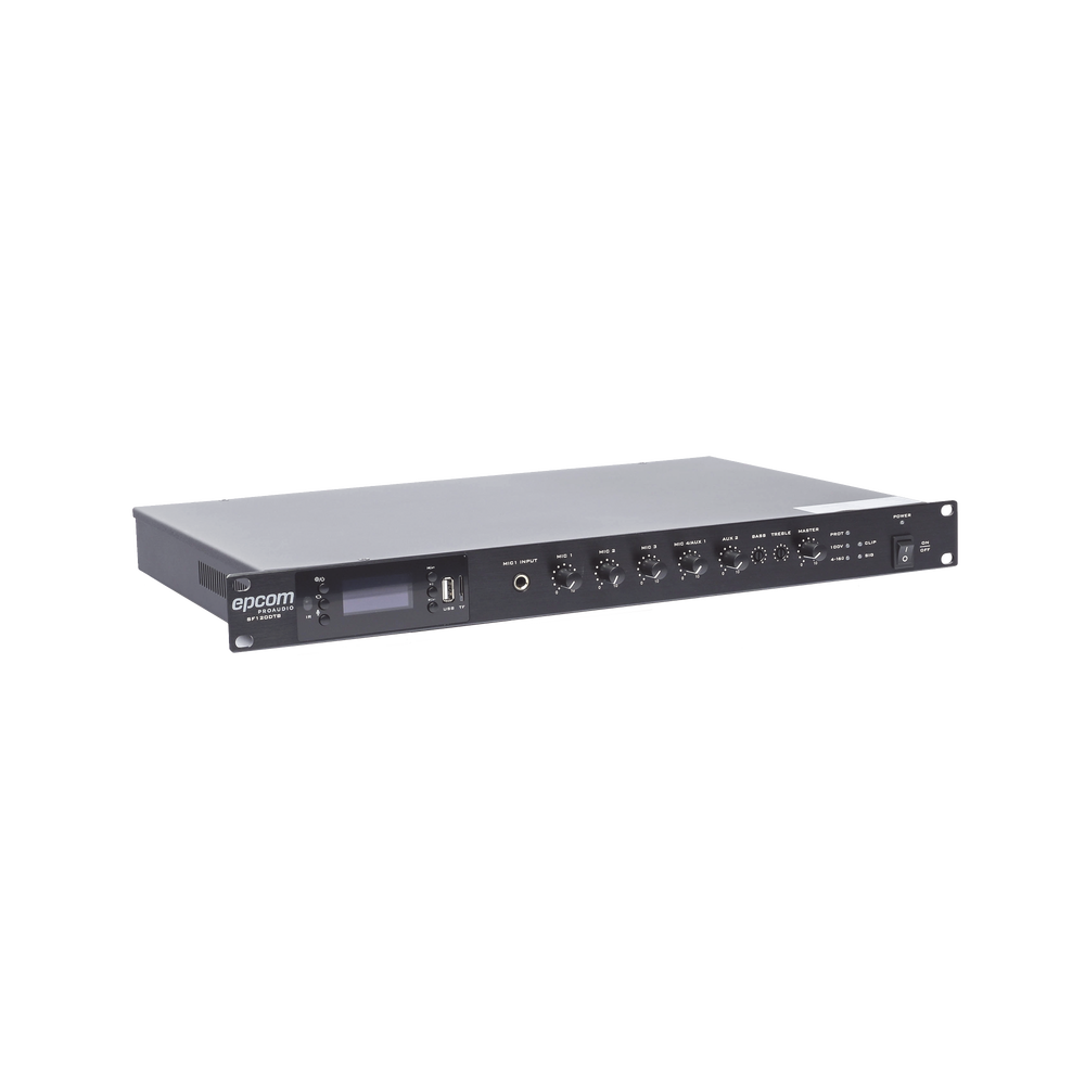 Amplificador Mezclador | 120W RMS | Sistema 100V y Baja Impedancia | MP3 | Tuner | Bluetooth | Música ambiental y Voceo - Image 2
