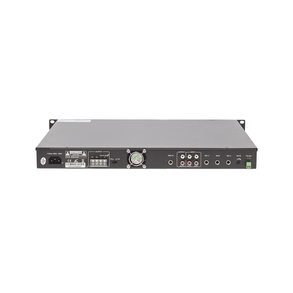 Amplificador Mezclador | 120W RMS | Sistema 100V y Baja Impedancia | MP3 | Tuner | Bluetooth | Música ambiental y Voceo - Image 4