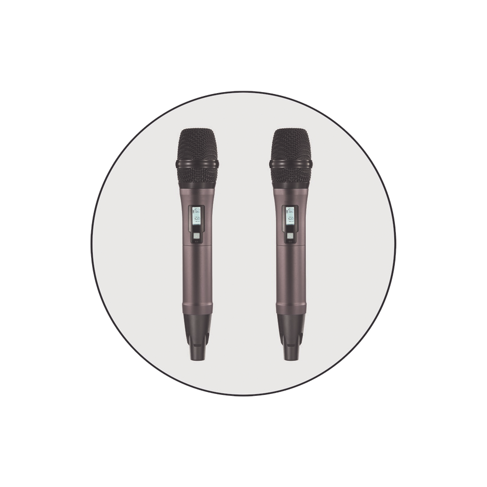 Kit de Microfonía inalámbrico | 2 Micrófonos de mano | Receptor UHF | Pantalla LCD | 200 Canales | Gran cobertura - Image 5