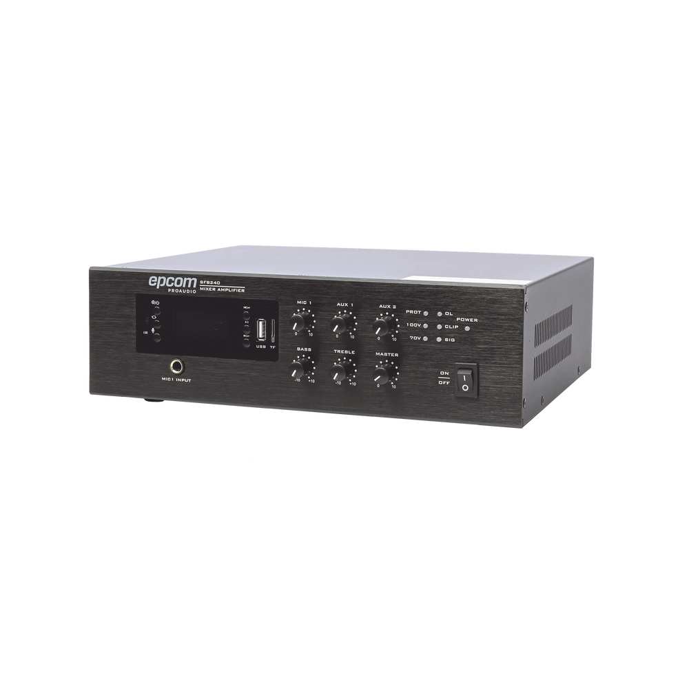 Mini Amplificador de Audio Mezclador | 240W RMS | Sistema 70/100V | MP3 | Tuner | Bluetooth | Musica ambiental y Voceo - Image 2