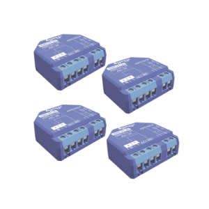 Kit de 4 / Relevador inalámbrico inteligente 16A, 110-230 V, compatible con asistente de voz Alexa, Google Home (SHELLYPLUS1K4)